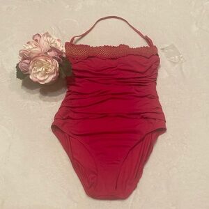 BLEU ROD BEATTIE NWT Size 12 One Piece Ruched Swimsuit